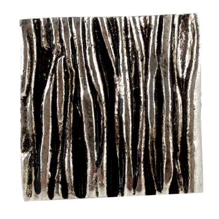 Square Bark Shape Antique Silver Aluminium Cabinet Knob